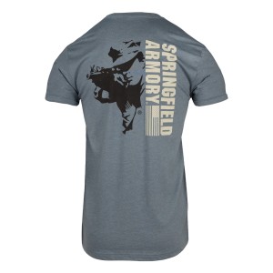 RETRO SHOOTER LOGO T INDIGO MED; Springfield Armory