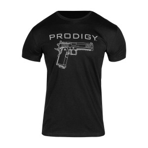 PRODIGY HEATHER BLACK TEE LARGE; Springfield Armory