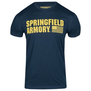 MEN'S SPRINGFIELD LOGO TEE NAVY M; Springfield Armory