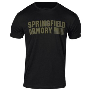MEN'S SPRINGFIELD LOGO TEE BLK XL; Springfield Armory